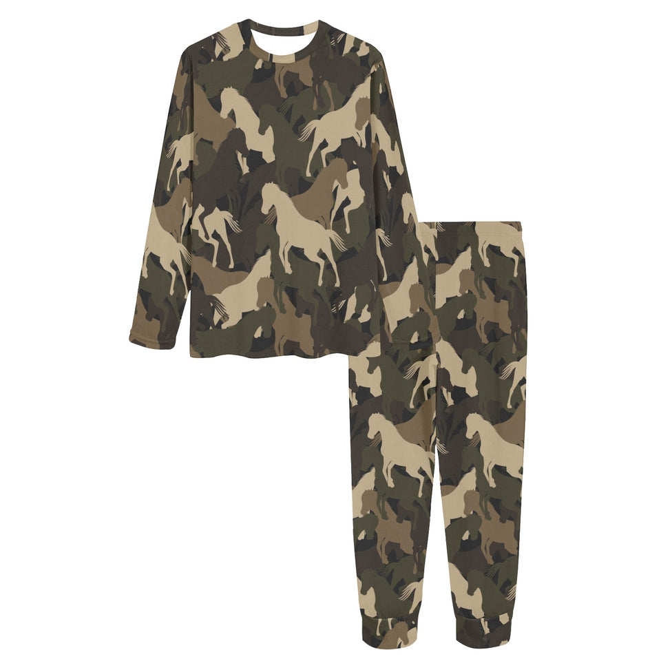 Horse Camouflage Pattern Women's All Over Print Pajama Set