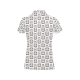 Hippopotamus Pattern Print Design 05 Women's All Over Print Polo Shirt