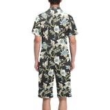 Indian Batik Style pattern Men's V-Neck Short Pajama Set