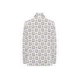 Hippopotamus Pattern Print Design 05 Women's Long Sleeve Polo Shirt
