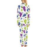 Grape pattern Women's Long Pajama Set