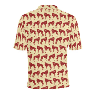 Greyhound Pattern Print Design 04 Men's All Over Print Polo Shirt