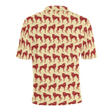 Greyhound Pattern Print Design 04 Men's All Over Print Polo Shirt