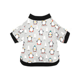 Cute Penguin christmas pattern All Over Print Pet Dog Round Neck Fuzzy Shirt