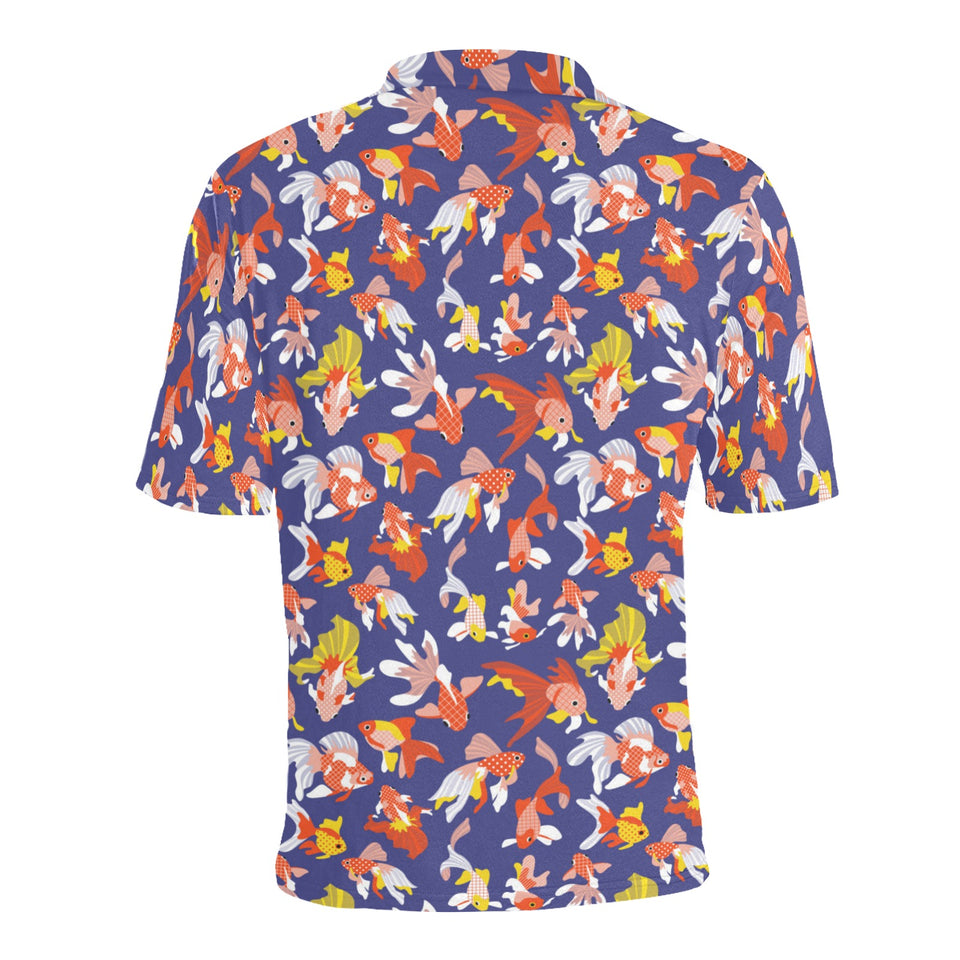 Goldfish Pattern Print Design 04 Men's All Over Print Polo Shirt
