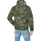 Digital Green camouflage pattern Men's Padded Hooded Jacket