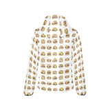 Hamburger Pattern Print Design 02 Women's Padded Hooded Jacket