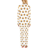 Pretzels Pattern Print Design 02 Women's Long Pajama Set
