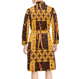 Egypt Hieroglyphics Pattern Print Design 05 Men's Long Sleeve Belted Night Robe