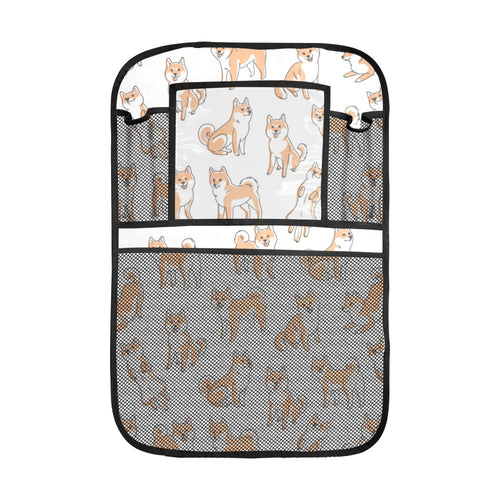 shiba inu dog pattern Car Seat Back Organizer