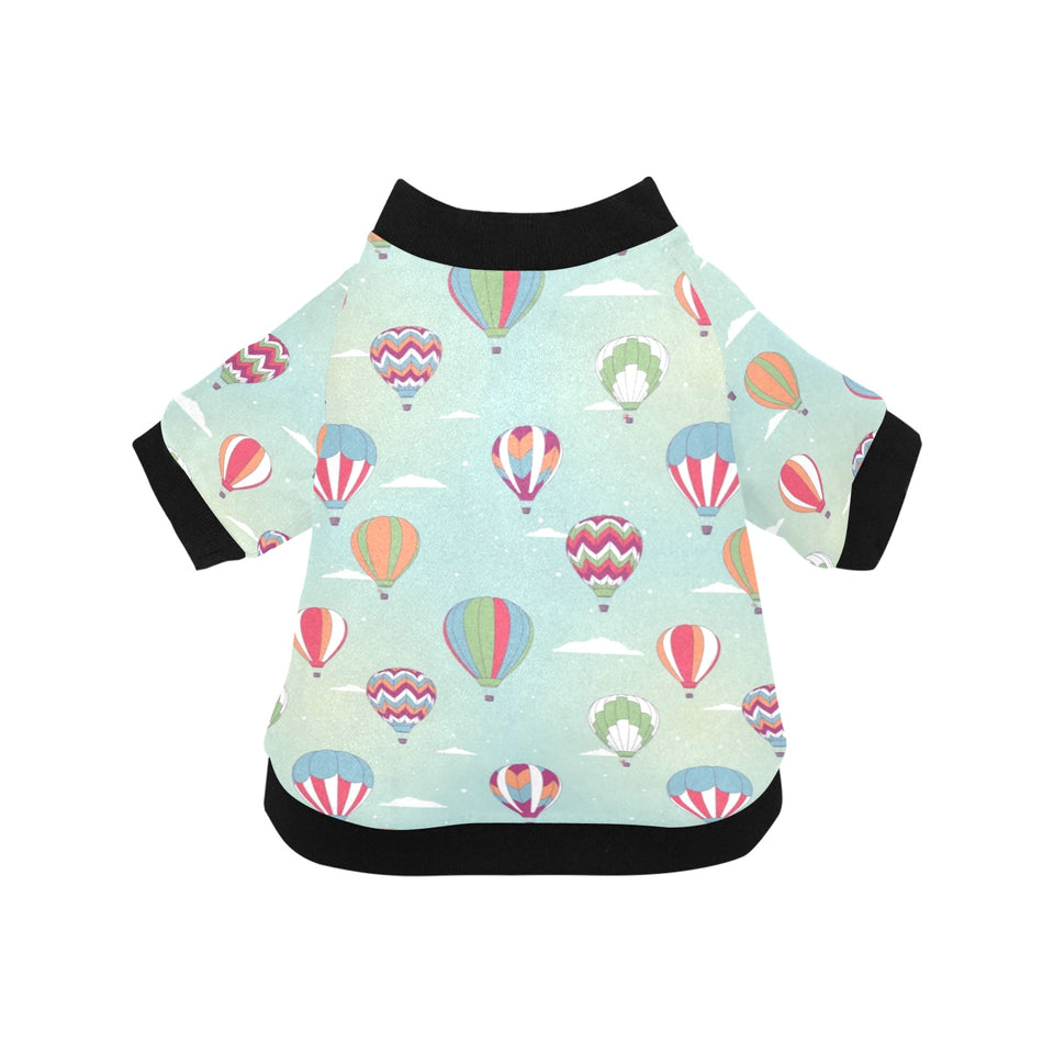 Hot Air Balloon design Pattern All Over Print Pet Dog Round Neck Fuzzy Shirt