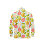 Guava design pattern Men's Long Sleeve Polo Shirt