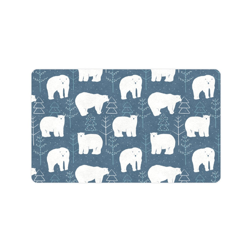 polar bear mother her child pattern Doormat