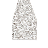 cacao beans leaves pattern Table Runner