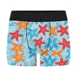 Blue red orange starfish pattern Men's All Over Print Boxer Briefs Men's Underwear