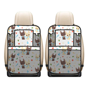 Cute Chihuahua dog pattern Car Seat Back Organizer