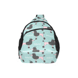 poodle dog green background All Over Print Chest Bag