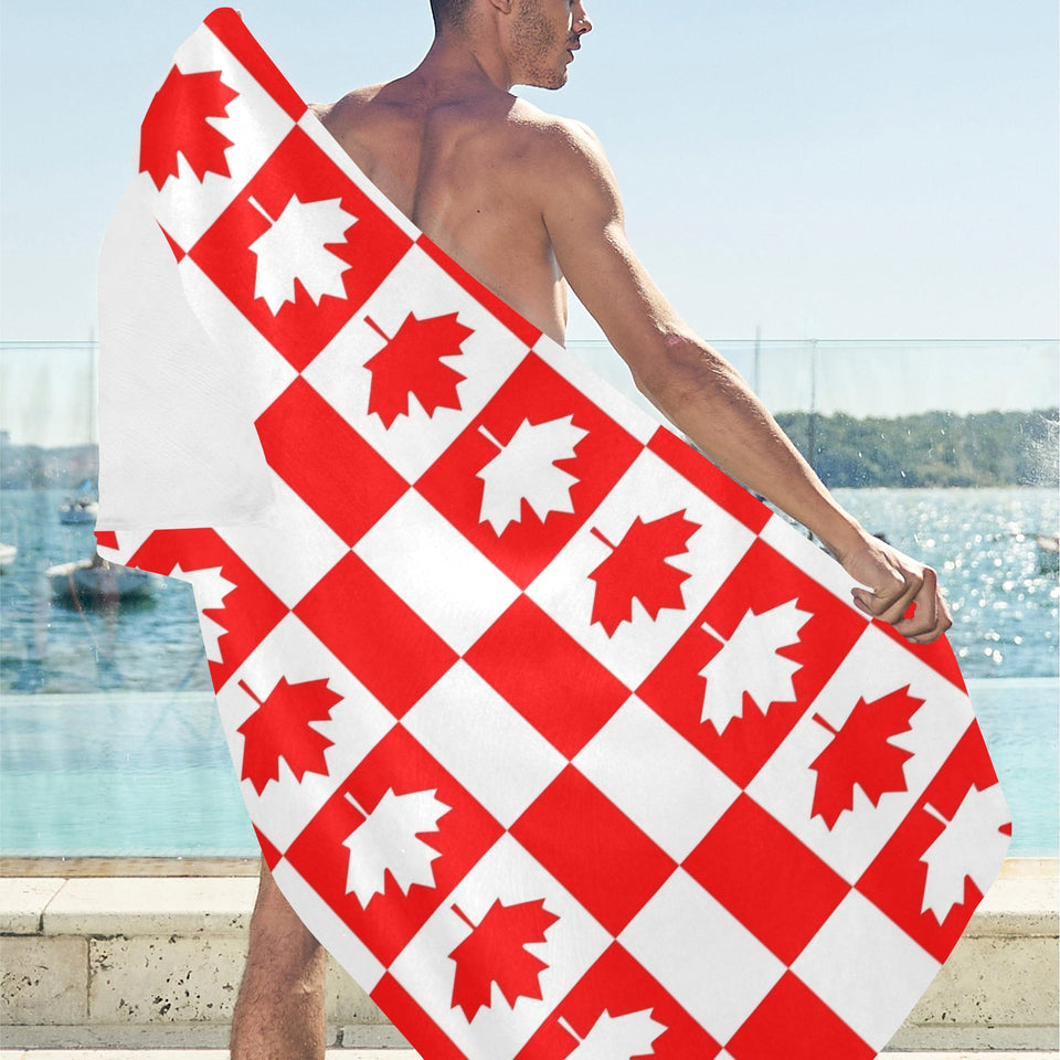 Canada Pattern Print Design 05 Beach Towel