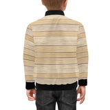 Wood Printed Pattern Print Design 01 Kids' Boys' Girls' Bomber Jacket
