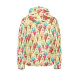 Colorful ice cream pattern Kids' Boys' Girls' Padded Hooded Jacket