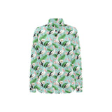 Pelican Pattern Print Design 01 Women's Long Sleeve Polo Shirt