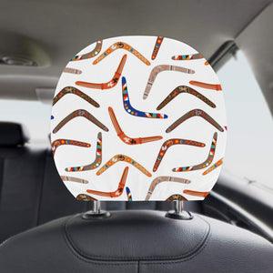 Boomerang Australian aboriginal ornament pattern Car Headrest Cover