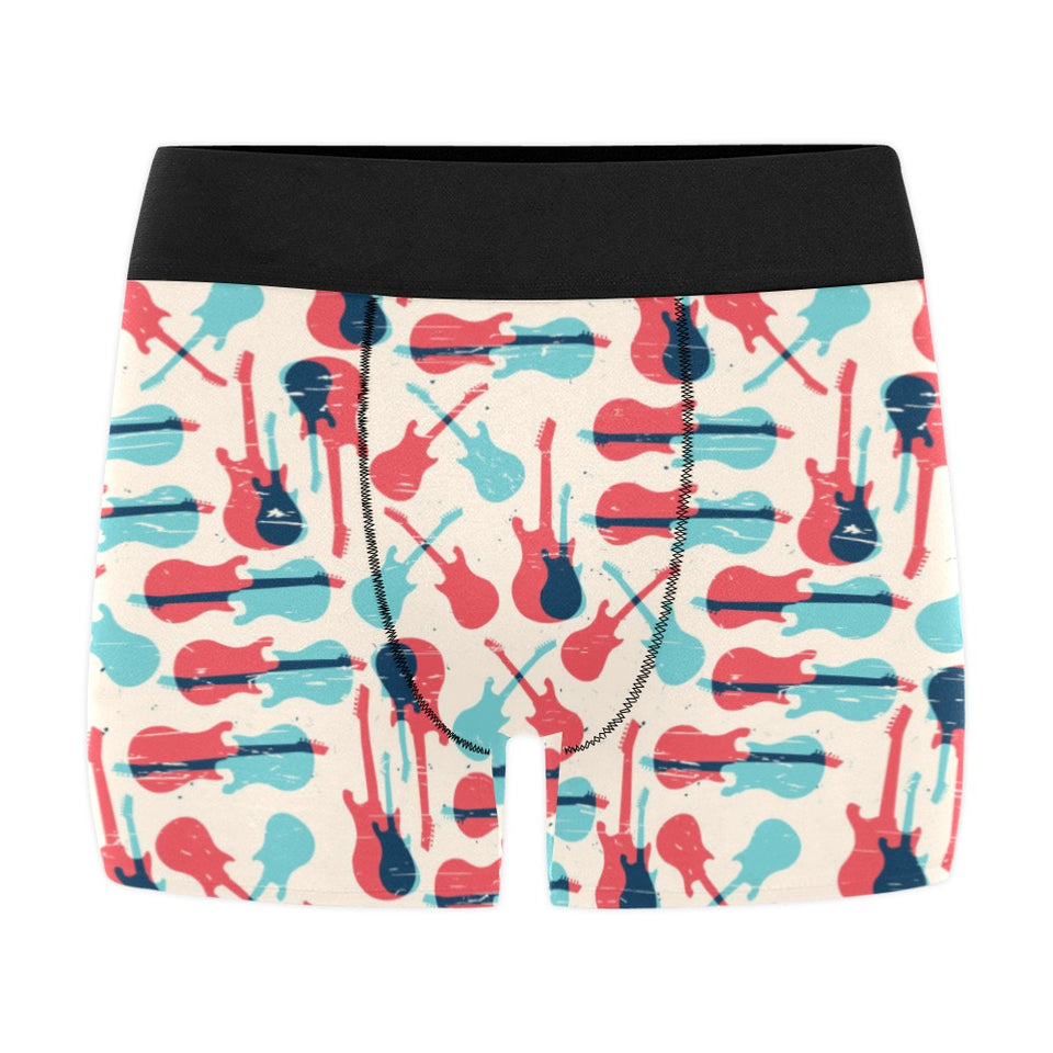 Red Blue guitar pattern Men's All Over Print Boxer Briefs Men's Underwear