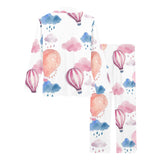 Watercolor air balloon cloud pattern Women's Long Pajama Set