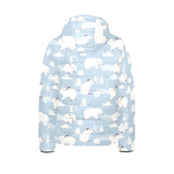 Cute polar bears Christmas decoration pattern Kids' Boys' Girls' Padded Hooded Jacket