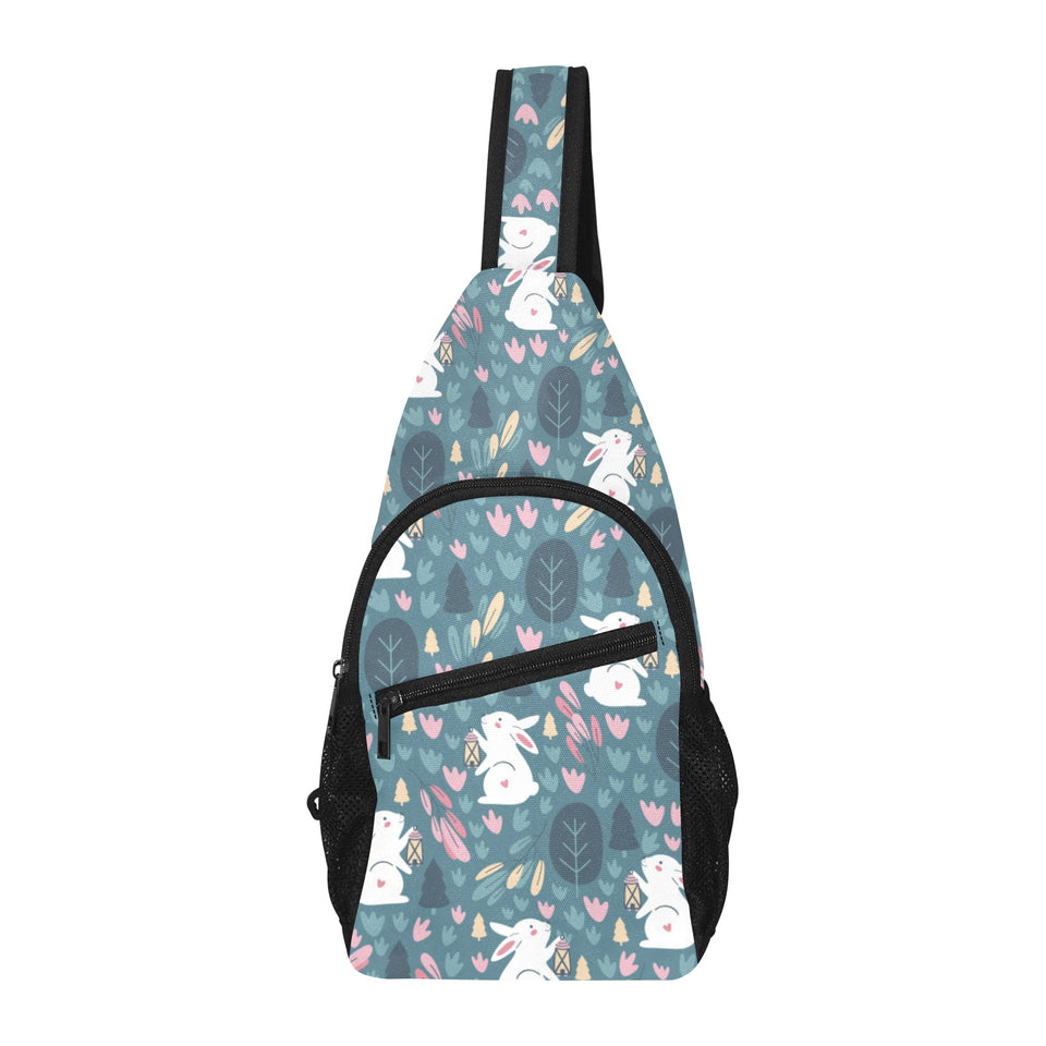 Cute rabbit pattern All Over Print Chest Bag