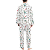 English Bulldog Pattern Print Design 03 Men's Long Pajama Set