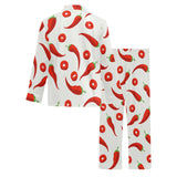 Chili pattern Men's Long Pajama Set
