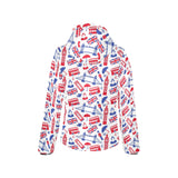 British Pattern Print Design 01 Women's Padded Hooded Jacket