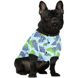 Watercolor grape pattern All Over Print Pet Dog Round Neck Fuzzy Shirt