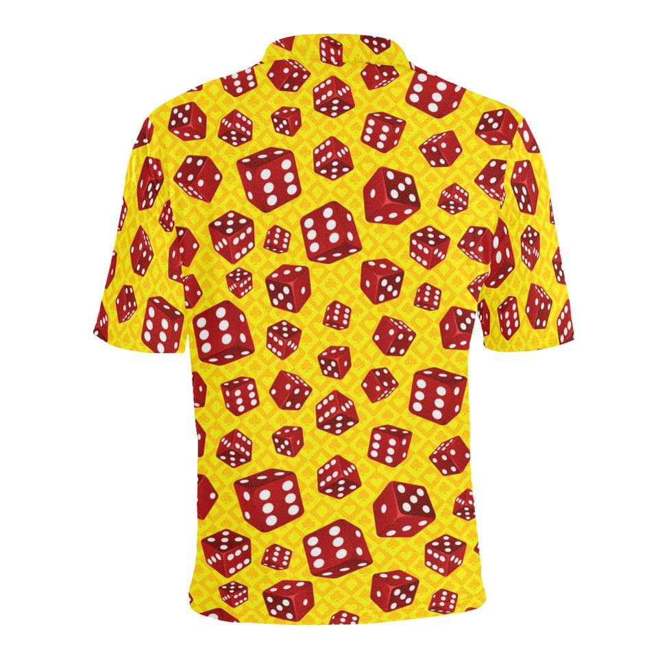 Dice Pattern Print Design 04 Men's All Over Print Polo Shirt