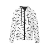 Swordfish Pattern Print Design 04 Women's Padded Hooded Jacket