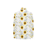 beautiful sunflowers pattern Women's Long Sleeve Polo Shirt