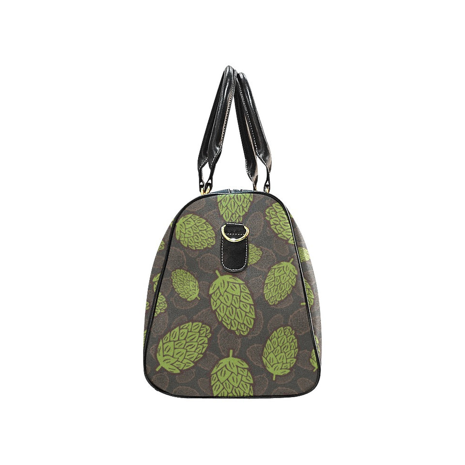Hop pattern black background Travel Bag