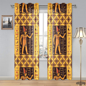 Egypt Hieroglyphics Pattern Print Design 05 Gauze Curtain