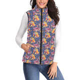 Goldfish Pattern Print Design 05 Women's Padded Vest