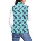 Stingray Pattern Print Design 02 Women's Padded Vest