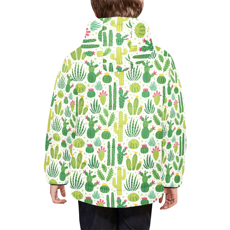 Cactus pattern copy Kids' Boys' Girls' Padded Hooded Jacket
