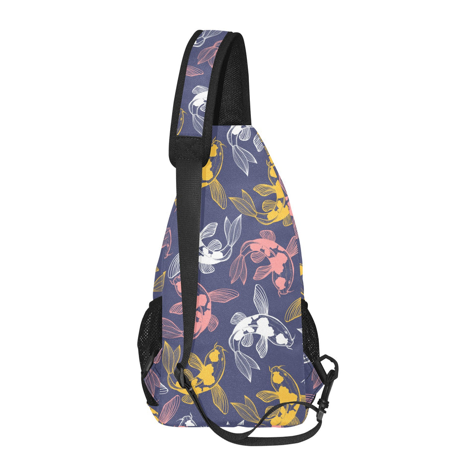 Koi Fish Carp Fish pattern All Over Print Chest Bag