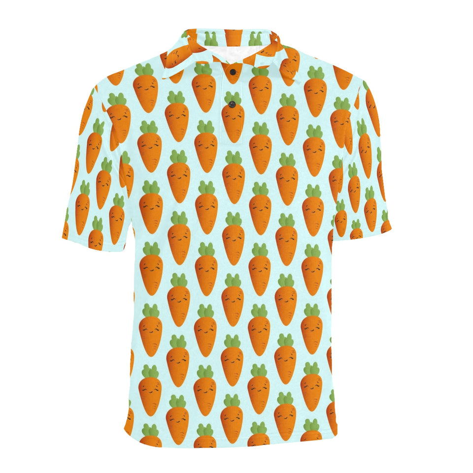 Carrot Pattern Print Design 03 Men's All Over Print Polo Shirt