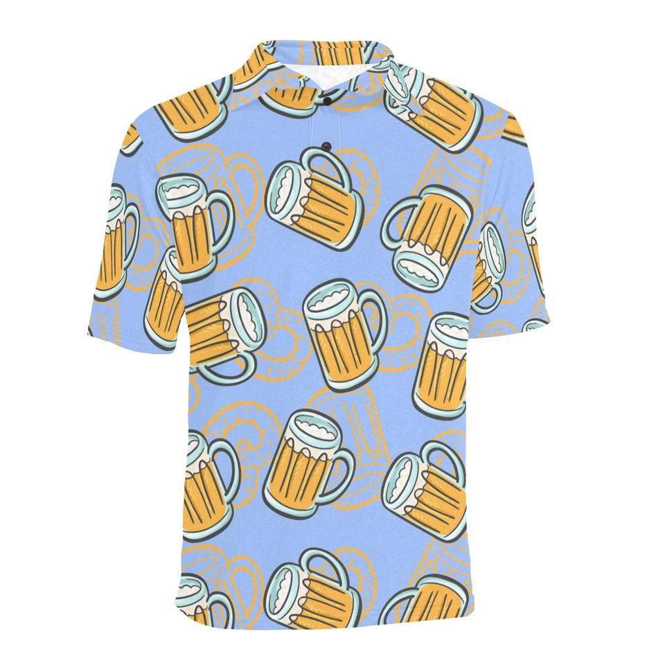 Beer pattern Men's All Over Print Polo Shirt