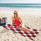 Dice Pattern Print Design 02 Beach Towel