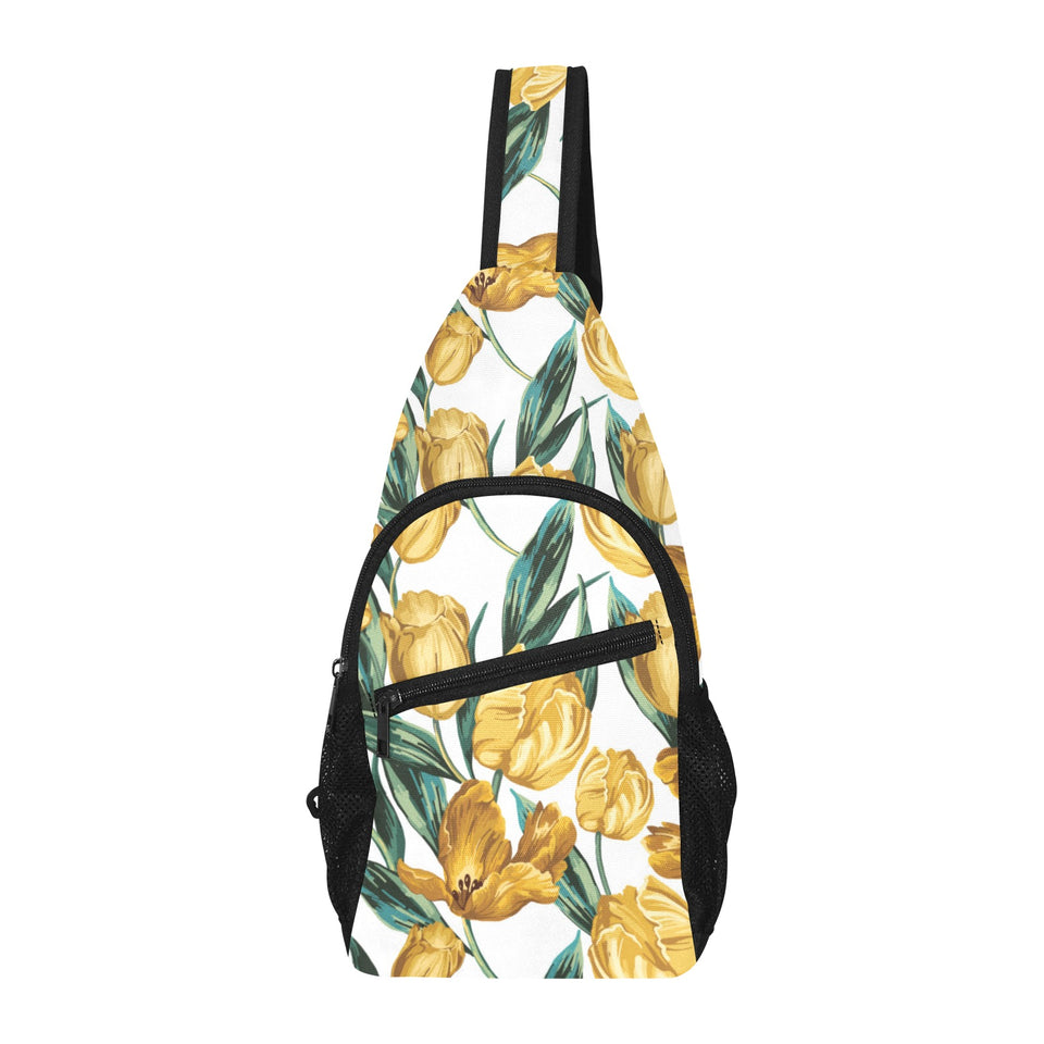 yellow tulips pattern All Over Print Chest Bag