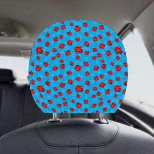 Ladybug Pattern Print Design 02 Car Headrest Cover