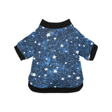 Night sky star pattern All Over Print Pet Dog Round Neck Fuzzy Shirt