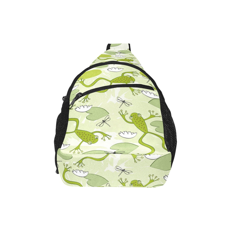 Cute frog dragonfly pattern All Over Print Chest Bag